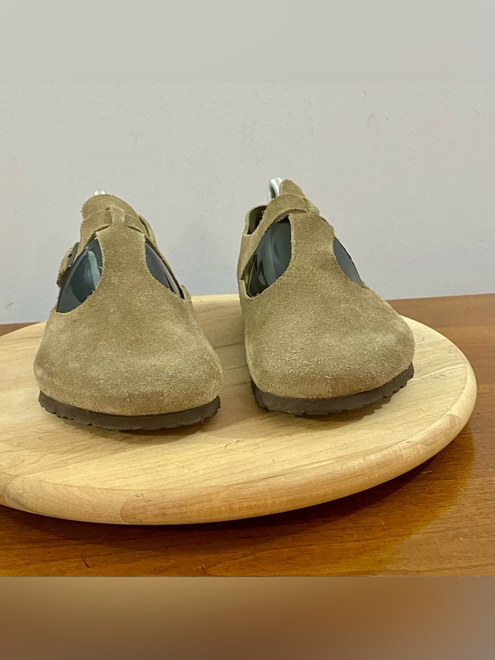 Birkenstock London Taupe Suede Clogs Shoes Loafers Mules Women’s Sz Sz 9-9.5 - Picture 3 of 14